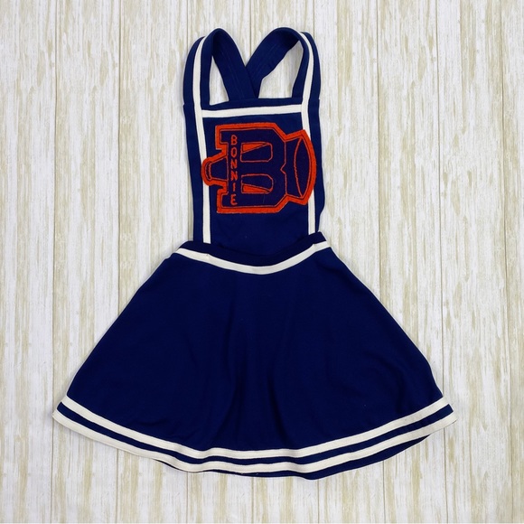 Vintage Dallas Knitting Blue & Orange Bonnie Cheerleading Uniform - Picture 1 of 7